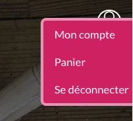 Menu de connexion au compte YogMee