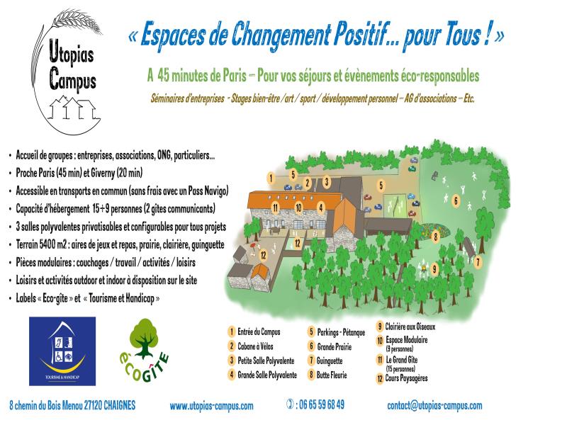 Plan général du site Utopias Campus