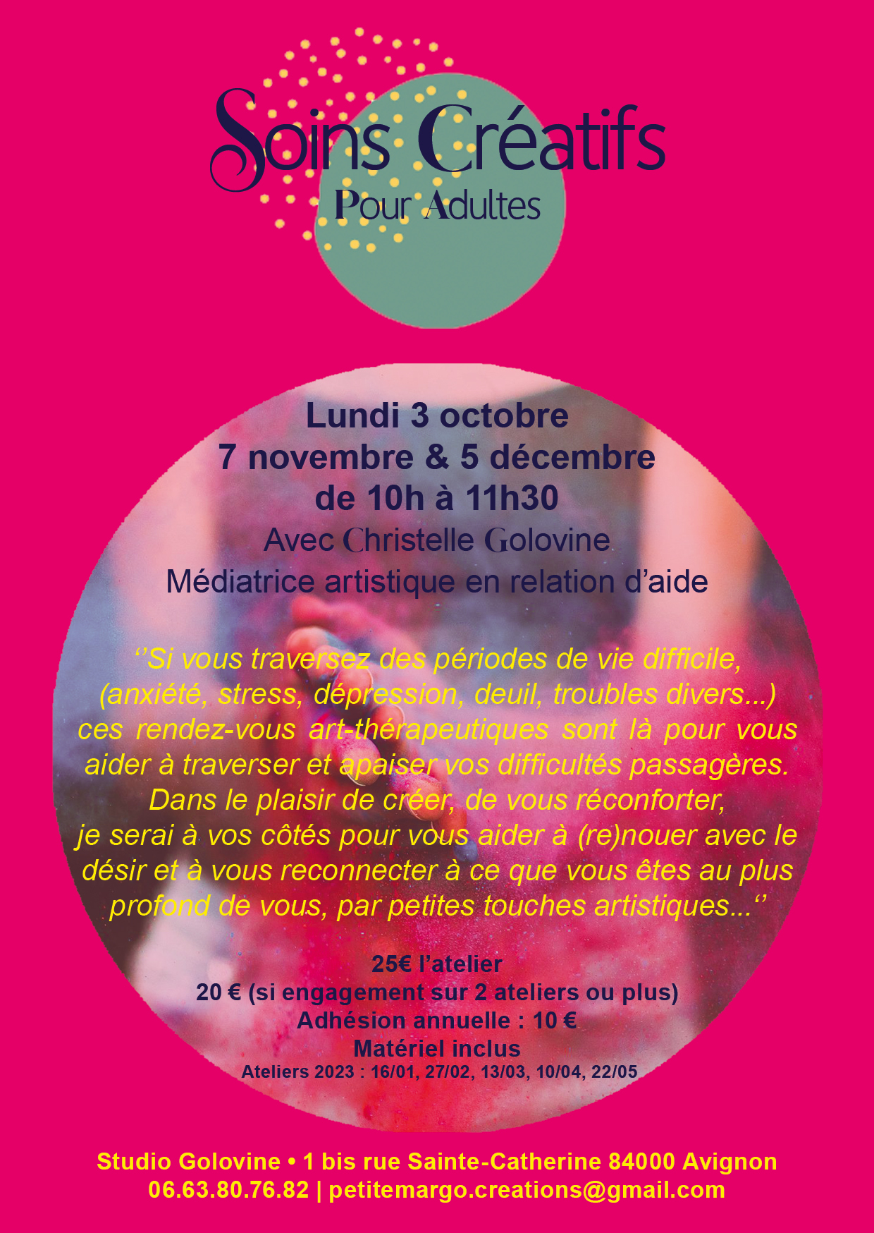 Atelier Soins Créatifs - horaires tarifs, contact