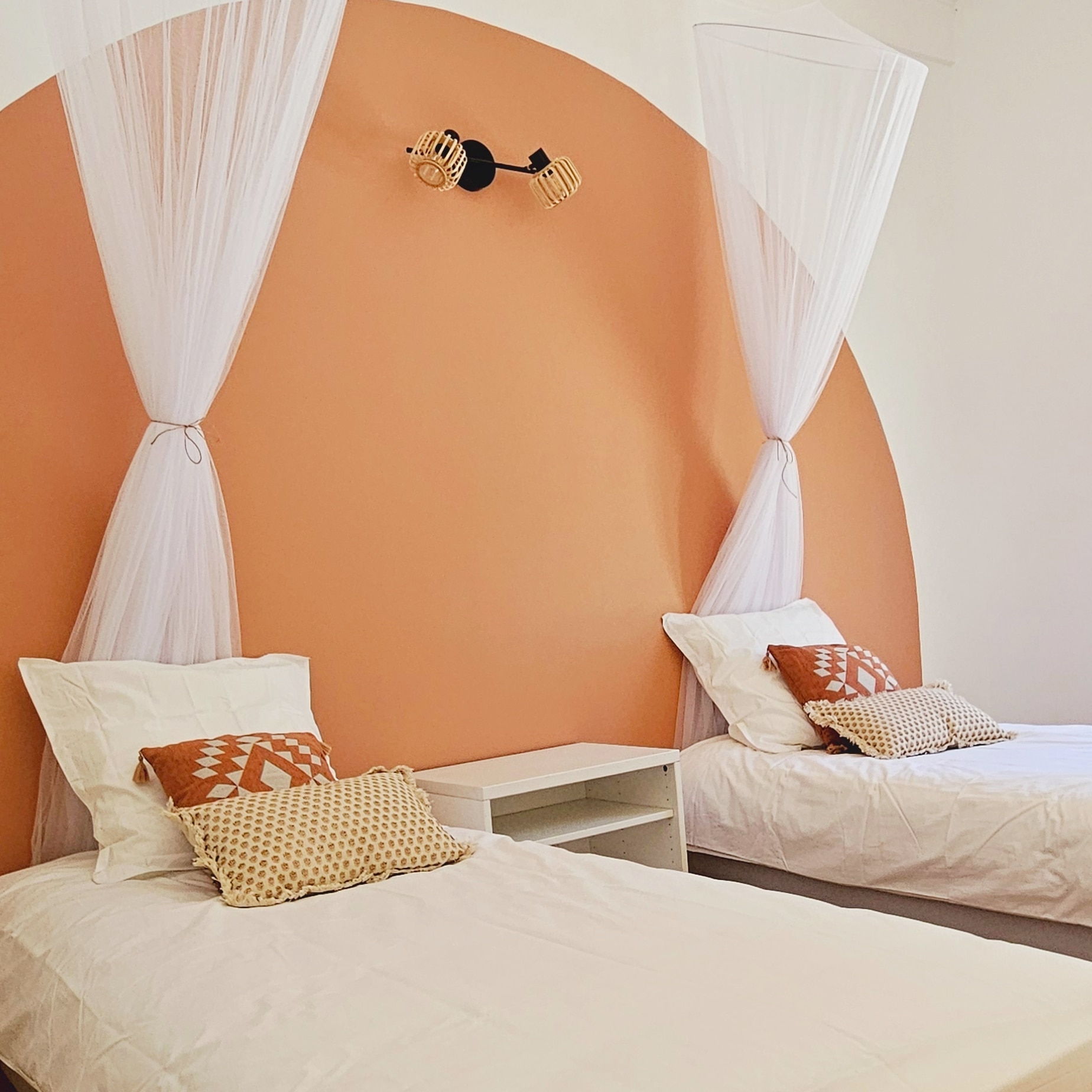 Une des chambres de la Villa Jema