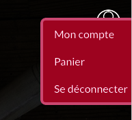 Menu de connexion au compte YogMee