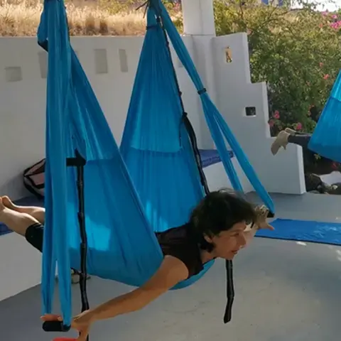 stage de yoga aérien en Grèce, Cylades.