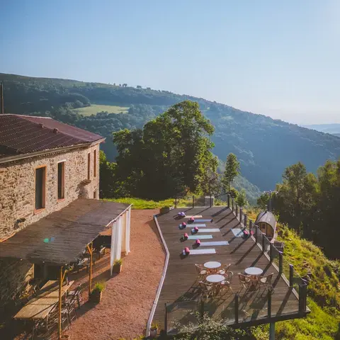 Yoga sur la terrasse