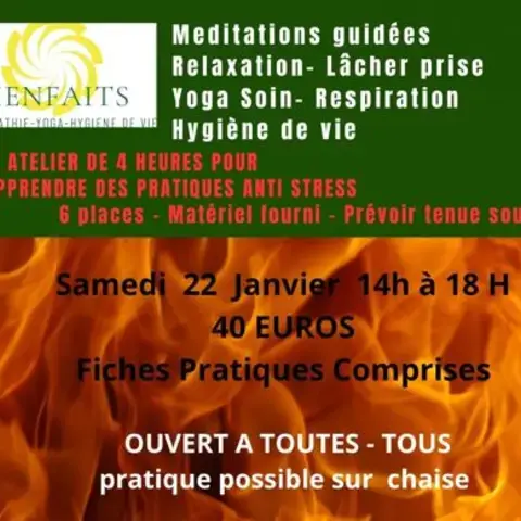 ATELIER YOGA HYGIENE DE VIE PRATIQUES ANTI STRESS  