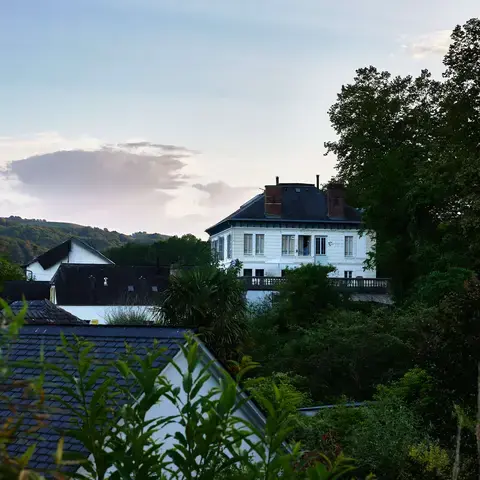 Vue sur le domaine de loin
