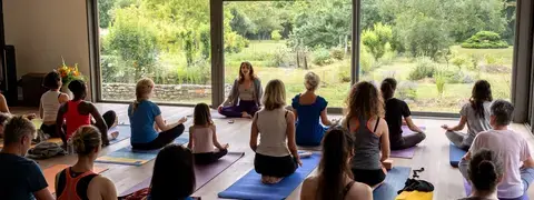 Un cours de yoga