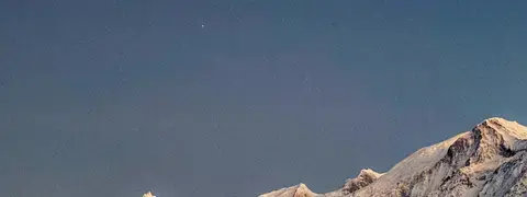 Vue de la montagne depuis la maison