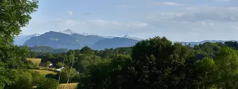 Vue des Pyrénées depuis le domaine