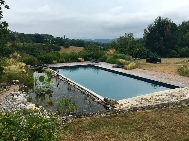 Piscine et son bassin naturel